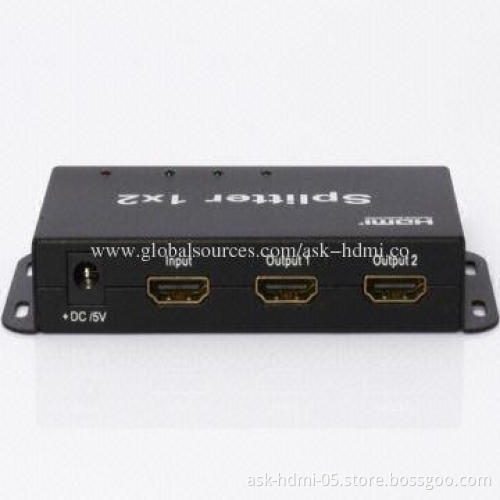 HDMI Splitter, 1x2 Ultra HD/4K/Full 3D/HDMI 1.4 Version, Supports CEC